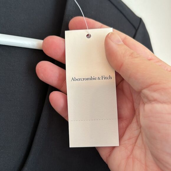 Abercrombie & Fitch Women Split Cuff Ponte Squareneck long sleeve mini dress M! - Picture 8 of 10